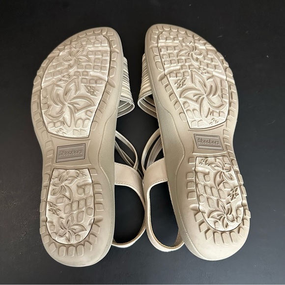 Skechers Reggae Slim Simply Stretch Sandals Beige Taupe Slingback Size 8 - Picture 9 of 10